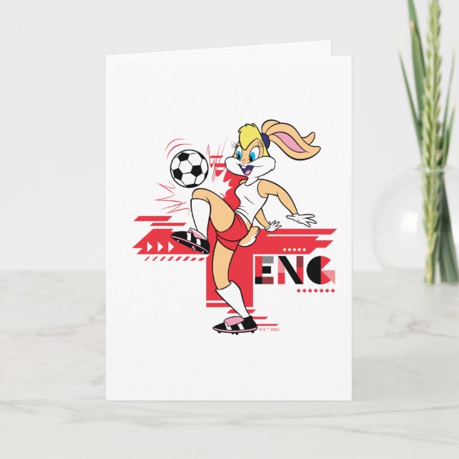 Lola Bunny Team England Soccer Graphic Card (Front)