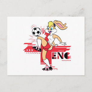 Lola Bunny Team England Soccer Graphic Postcard