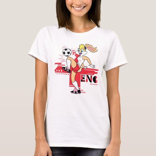 Lola Bunny Team England Soccer Graphic T-Shirt (Front)
