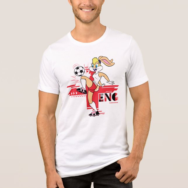 Lola Bunny Team England Soccer Graphic Tri-Blend Shirt (Front)