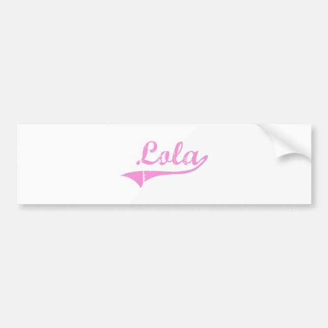 Lola Classic Style Name Bumper Sticker (Front)