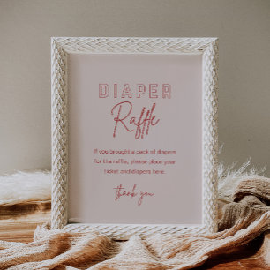LOLA  Diaper Raffle Baby Shower Game Poster