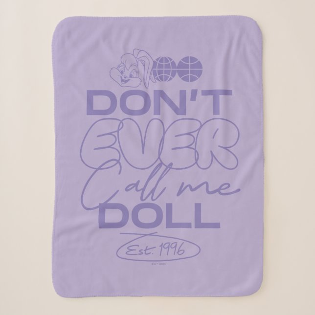 Lola "Don't Ever Call Me Doll" Sherpa Blanket (Front)