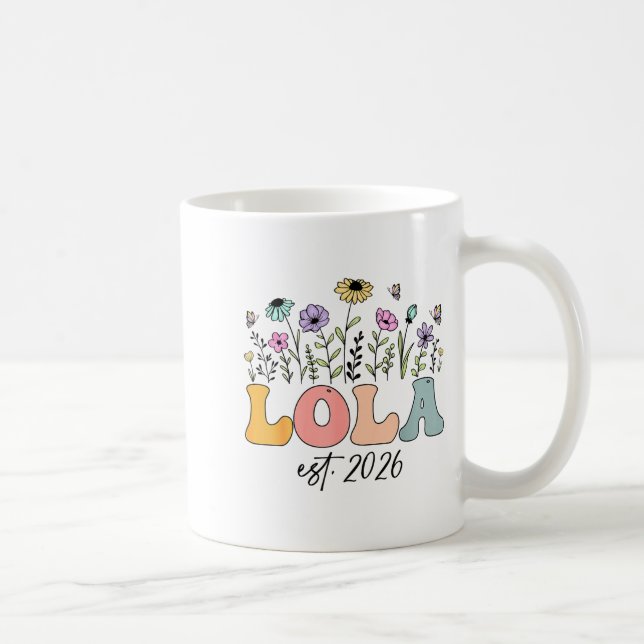 Lola Est. 2026 Wildflower Promoted To Lola  Coffee Mug (Right)