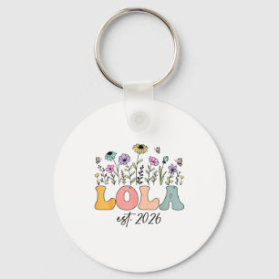 Lola Est. 2026 Wildflower Promoted To Lola  Keychain