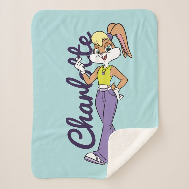 Lola Finger Heart Sherpa Blanket (Front)