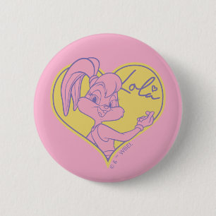 Lola Heart Signature 2 Inch Round Button