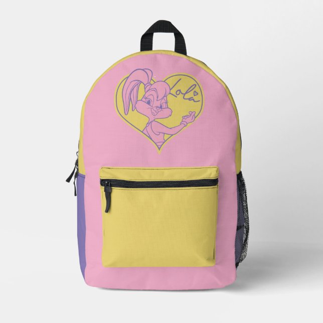 Lola Heart Signature Printed Backpack (Front)