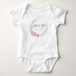 Lola & Lolo Love Me Floral Wreath Baby Bodysuit