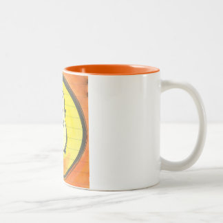 Lola Meditates Watercolor Enso Two-Tone Coffee Mug