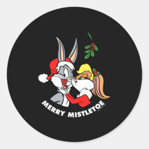 Lola Merry Mistletoe Classic Round Sticker