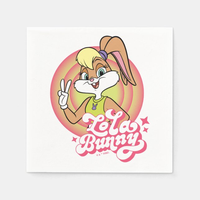 Lola Retro LOONEY TUNES™ Rings Napkin (Front)