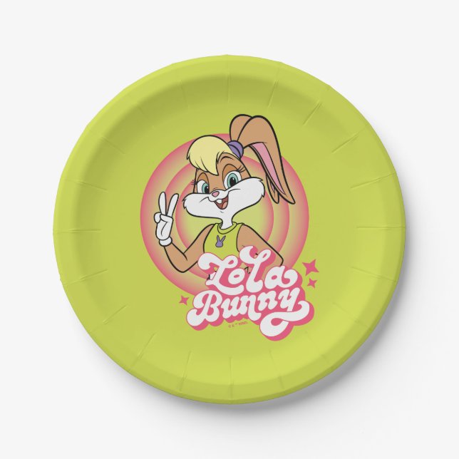Lola Retro LOONEY TUNES™ Rings Paper Plate (Front)