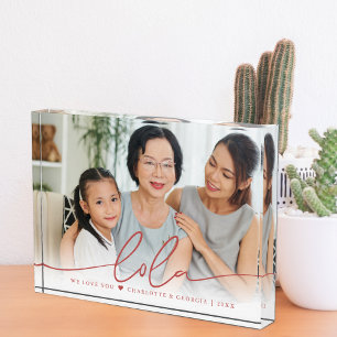 Lola Script Overlay We Love You Photo Block