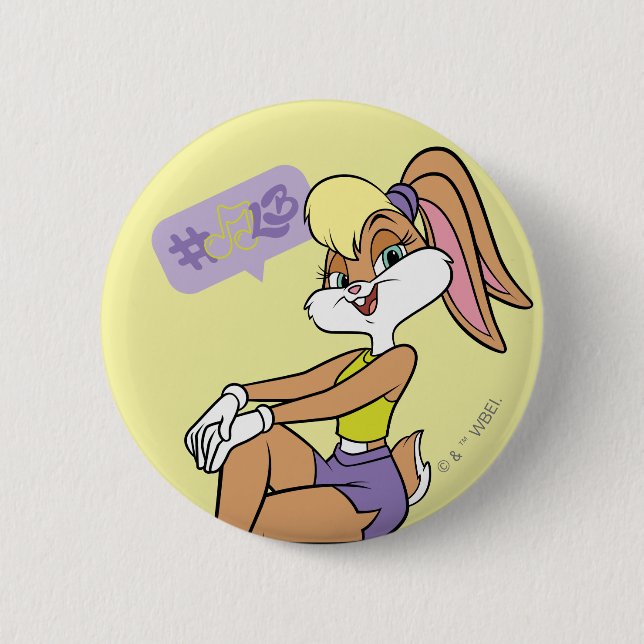 Lola Sitting 2 Inch Round Button (Front)