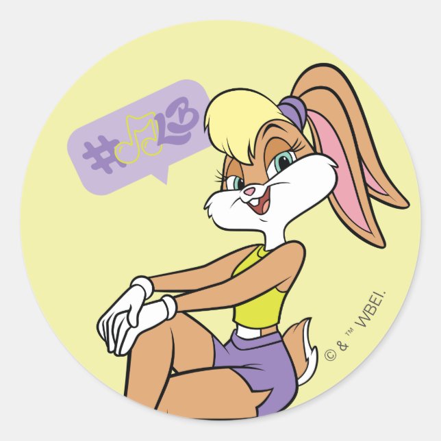Lola Sitting Classic Round Sticker (Front)