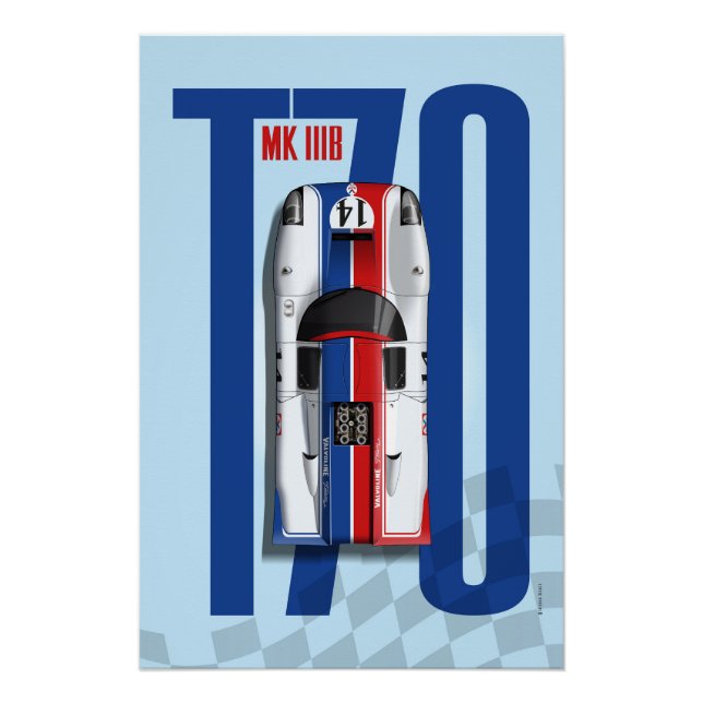 Lola T70 No.14 Valvoline Top Tribute Poster (Front)