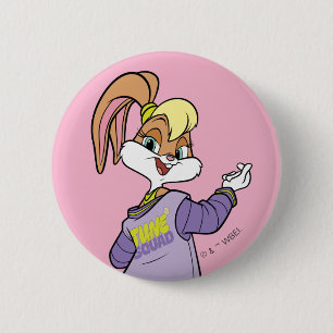 Lola TUNE SQUAD™ Varsity Heart 2 Inch Round Button