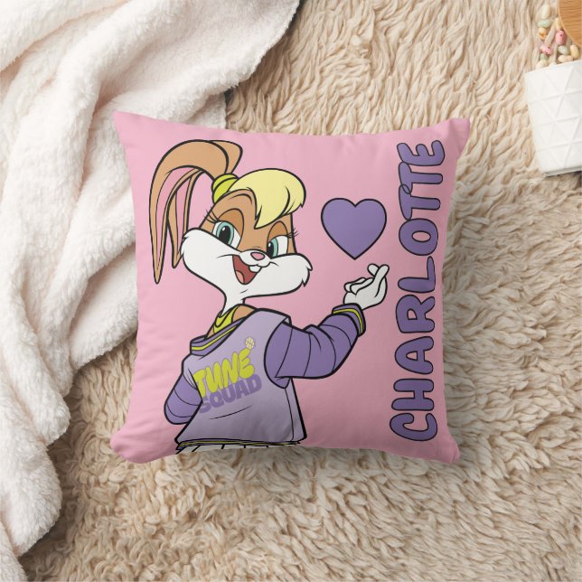 Lola TUNE SQUAD™ Varsity Heart Throw Pillow (Blanket)