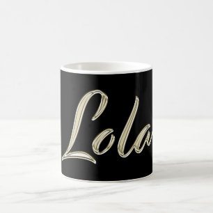 Lola white gold Handwriting Tasse Kaffeetasse Coffee Mug