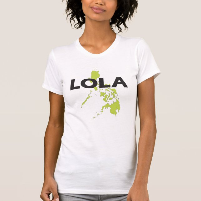 Lola with Philippines map T-Shirt (Front)