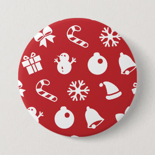 Lolailo 12 Merry Christmas/Feliz Navidad 3 Inch Round Button