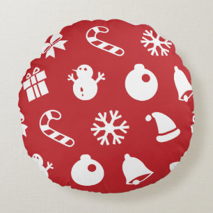 Lolailo 12 Merry Christmas/Feliz Navidad Round Pillow