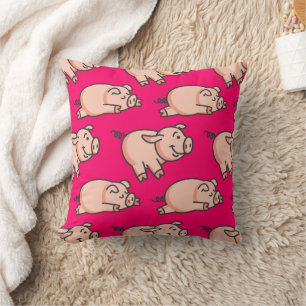 Lolailo 19 Oink Oink Throw Pillow