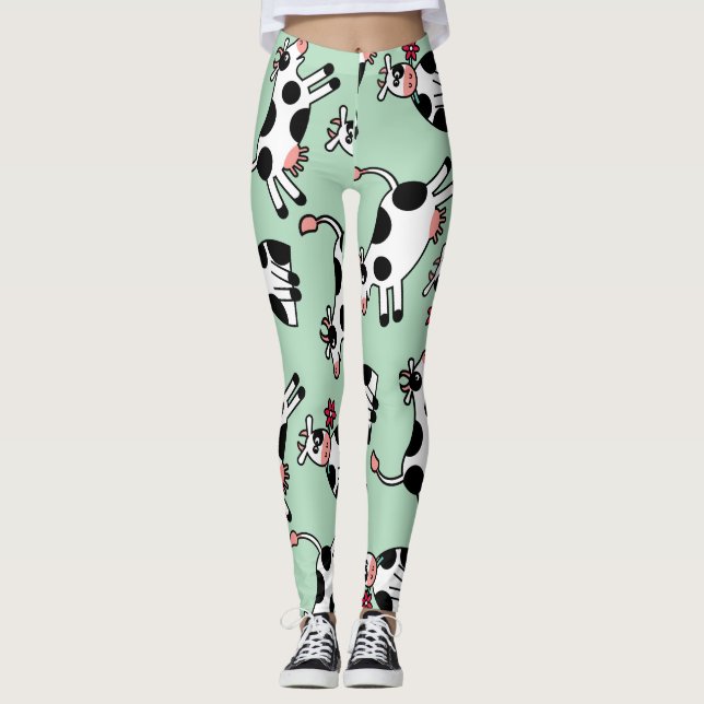 Lolailo 22 Flower Power Cow Leggings (Front)