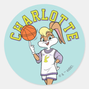 Lola's Basketball Spin Classic Round Sticker