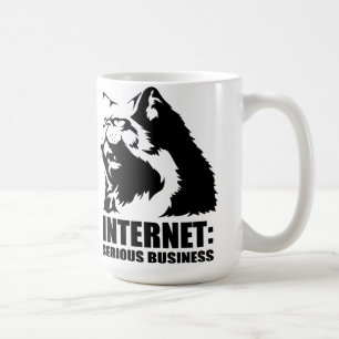 lolcat the internet is serious business coffee mug