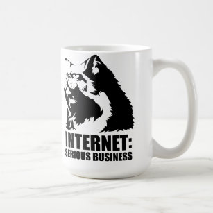 lolcat the internet is serious business coffee mug