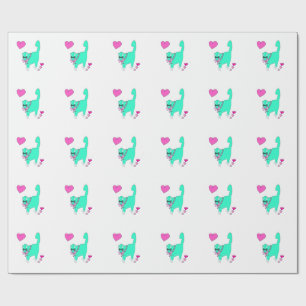 Lolita Dream Cat Wrapping Paper - Hand-Drawn 