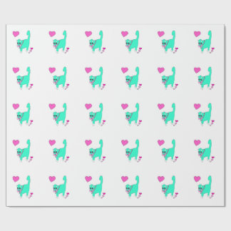 Lolita Dream Cat Wrapping Paper - Hand-Drawn 