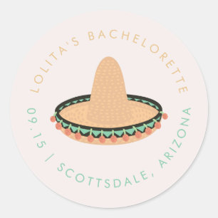 LOLITA Fiesta Siesta Tequila Bachelorette Favor Cl Classic Round Sticker