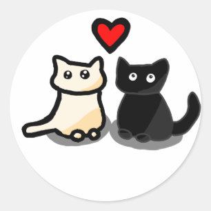 Lolita’s Dream Cats – Friendship & Love Classic Round Sticker
