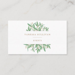 L'olive d'aquarelle laisse des cartes de visite de