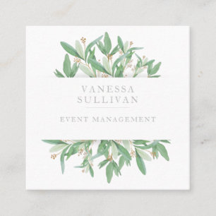 L'olive d'aquarelle laisse des cartes de visite de