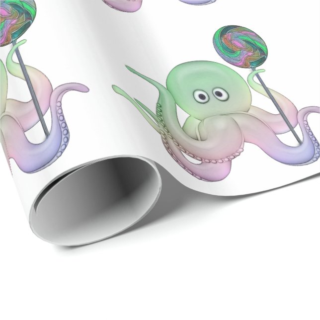 Lolli-pops Octopus Wrapping Paper (Roll Corner)