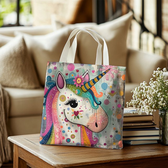 Lolli the Radiant Unicorn Tote Bag (Creator Uploaded)