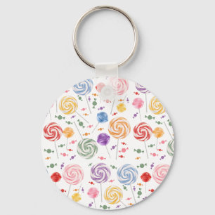 Lollipop Candy Pattern Colourful Keychain