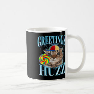 Lollipop Cat Meme Greetings Huzz Funny Silly Cat B Coffee Mug