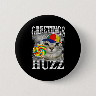 Lollipop Cat Meme Greetings Huzz Funny Silly Cat H 2 Inch Round Button