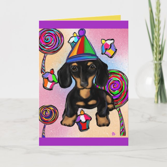 Lollipop Doxie Card (Front)