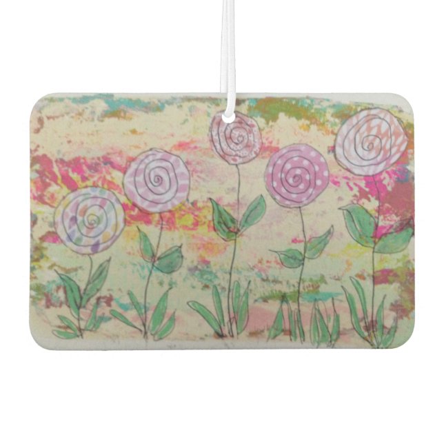 Lollipop Flowers  Air Freshener (Front)