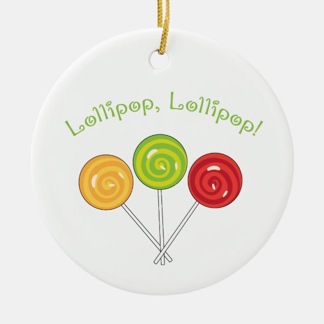 Lollipop Lollipop Ceramic Ornament (Front)