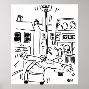 Lollipop Man is doing Balancing Act with Lollipop Poster