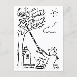 Lollipop Man is Helping Get a Ball from a Tree Postcard