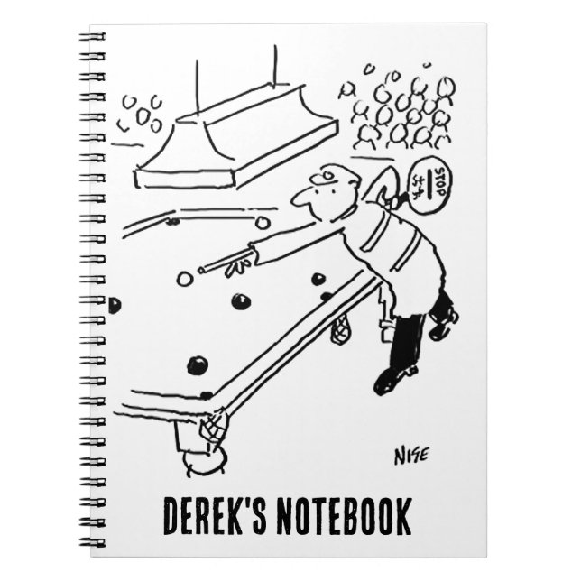 Lollipop Man is Playing Snooker Notebook (Front)