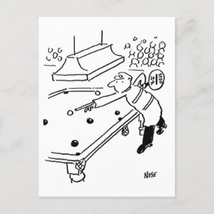 Lollipop Man is Playing Snooker Postcard